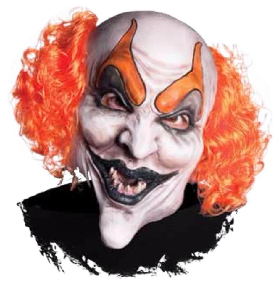 Devilish Clown Mask Circus Carnival Evil Fancy Dress Halloween Costume Accessory - Image 1 of 1