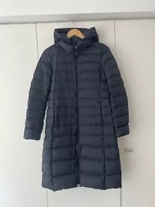 Uniqlo Ultra Light Women’s Navy High-Collared Puffer Down Long Jacket S - Picture 1 of 7