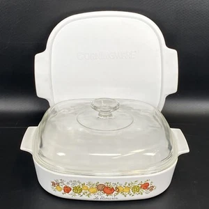 CorningWare A-10-B Spice Of Life Le ROMARIN Skillet Casserole DISH w Lid & BONUS - Picture 1 of 12