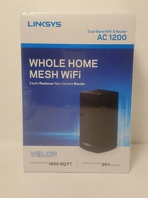 Linksys Velop Whole Home Mesh Dual-Band WiFi 5 Router AC 1200 NEW - Image 1 of 4