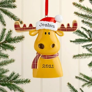 Decorazione Matrimonio Albero di Natale Personalizzata - Renna Tartan - Foto 1 di 1