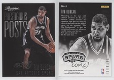2013-14 Panini Prestige Prestigious Posts Tim Duncan #5 HOF