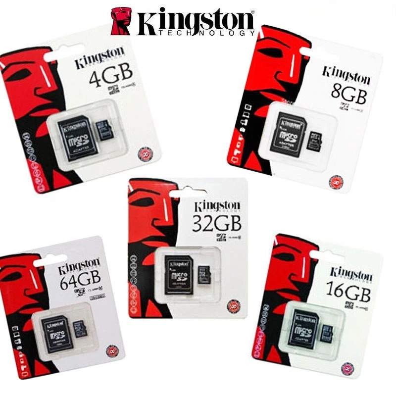 MICRO SD KINGSTON SDHC 4 GB 8 GB 16 GB 32 GB 64 GB PER SMARTPHONE TABLET - Immagine 1 di 1