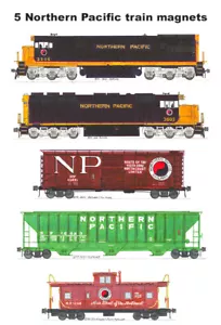 Northern Pacific Freight Train 5 magnets Andy Fletcher - Picture 1 of 1
