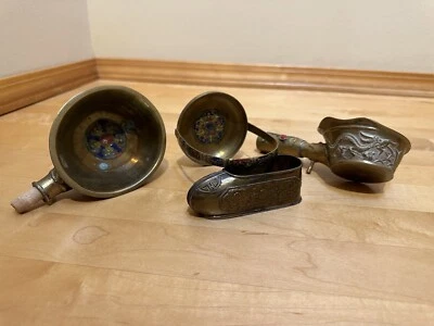 Parafernalia de café de latón vintage hecha en China Foto 1 de 4