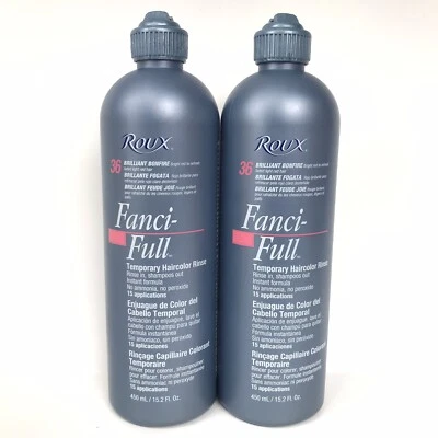 Lot of 2 Roux Fanci-Full 36 BRILLIANT BONFIRE Temporary Red Haircolor Rinse 15.2 - Изображение 1 из 4