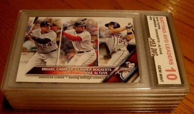 MIGUEL CABRERA*****2016 TOPPS GEM 10****MARLINS-TIGERS---#29---Mad Dog GRADING - Image 1 of 3