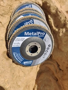 5/Pk Rex-Cut Metalpro Flap Wheel 4 1/2" x 7/8" Zirconia 60 Grit 893001 - Picture 1 of 5