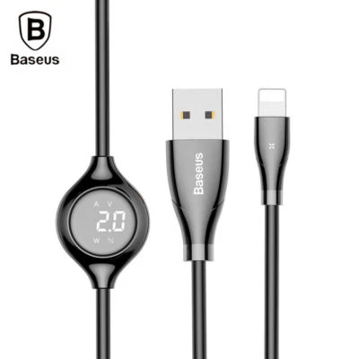 Baseus Big Eye Digital Display USB Fast Charging Cable for iPhone X XS XR 8/8 pl - Image 1 of 4