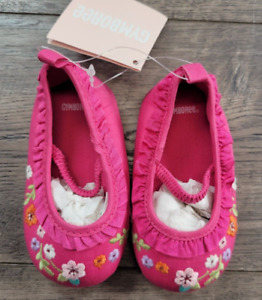 Baby Girl New Gymboree Size 3 Pink Flower Yr 2012 Shoes
