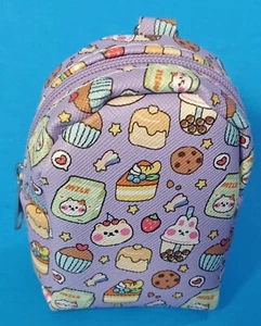 4" Katze Cupcake Keks Boba Mehrfarbig Miniatur Reißverschluss Rucksack Anhänger Schlüssel - Bild 1 von 4