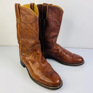 Botas Justin para hombre 3163 botas de cuero castaño jaspeado talla 7 hermosas - Imagen 1 de 5