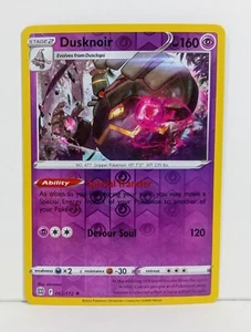 Dusknoir Pokemon TCG Sword & Shield Brilliant Stars Card 062/172 Reverse Holo - Picture 1 of 3
