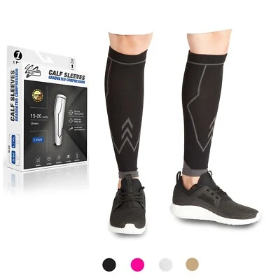 Calf Compression Socks Sleeves Shin Running Tights Foot Pain Relief Travel - Image 1 of 4
