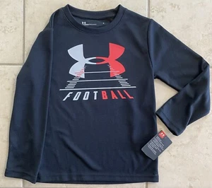 Boy Size 5 Under Armour Long Sleeve Tee Shirt.  Football. NWT. - Picture 1 of 1