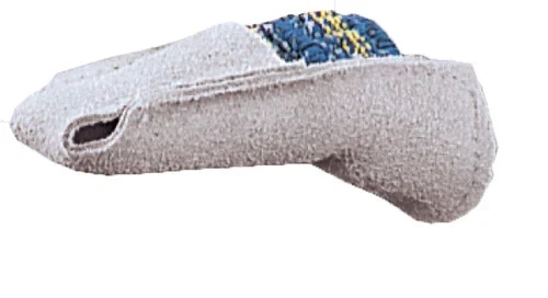 PK DE 12 PROTECTORES DE DEDOS DE CUERO DIVIDIDO CON EMPUÑADURA DE ACERO Foto 1 de 1