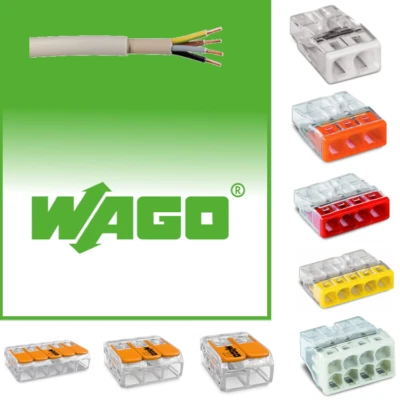 Wago Klemme Wagoklemmen /Verbindungsklemme /Dosenklemme /Hebel Klemmen Kabel - Bild 1 von 4