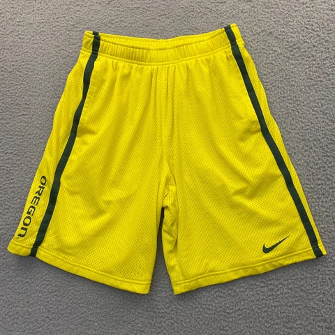 Nike Oregon Ducks Workout Shorts Small Yellow College Basketball Athletic Sports Cover