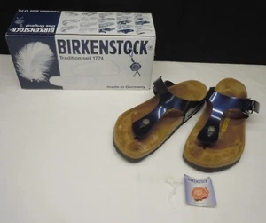 Birkenstock Zehenstegsandalen Stahlblau Gizeh Unisex 846691 Normal Damen 10 / Herren 8 - Bild 1 von 22