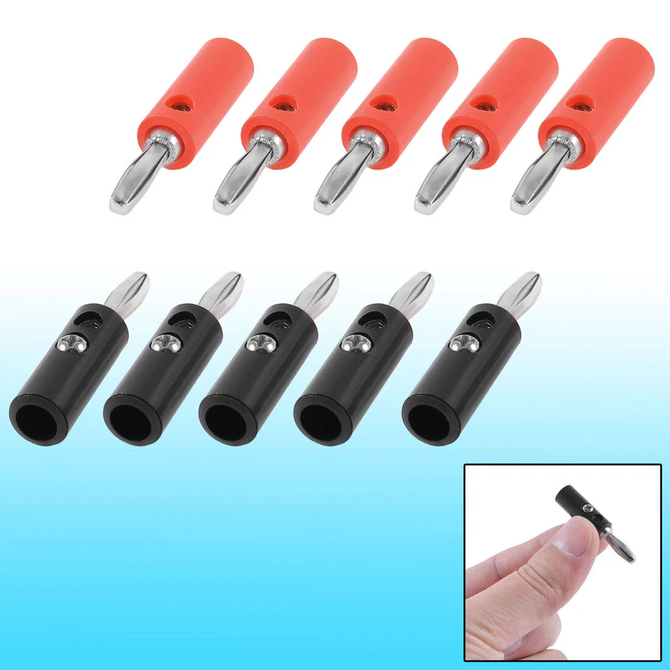10 Stück Audio Lautsprecher Bananensteckerbuchse Steckverbinder Schwarz Rot - Bild 1 von 1