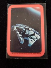 Millennium Falcon 1977 Star Wars Sticker Card Topps Series 2 #21