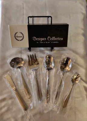 Vintage Carico Designer Collection 6 PC. Service Set - Stainless - New In Box - Image 1 of 4