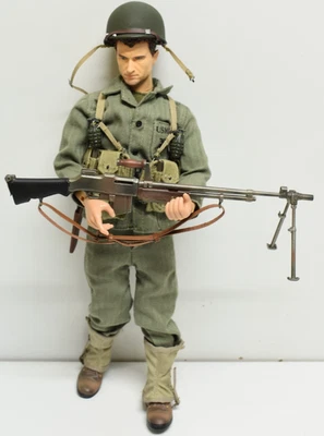 Figura de acción 1/6 sin loro de la Segunda Guerra Mundial 1942 Guadalcanal USMC Bar Gunner Lewis Wilson Foto 1 de 4