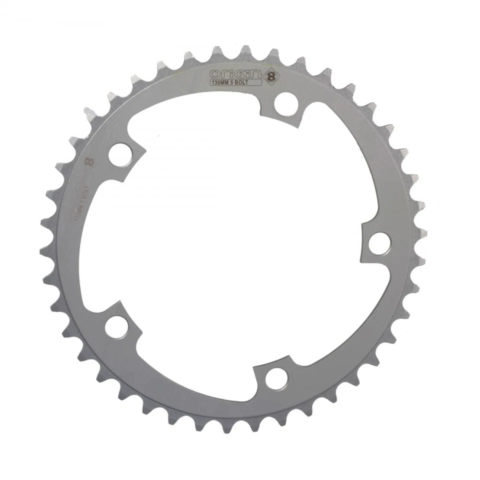 Origin8 Alloy Blade Chainrings, Silver 130mm/ 5 bolt / 38t - Image 1 of 1
