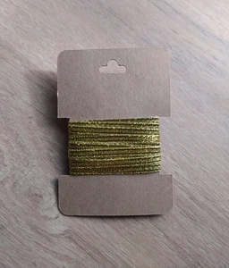 2m Delicate Gold 4mm sparkle Trim Ribbon Dolls Clothes - Picture 1 of 4