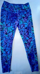 CVG Geo Whimsical Workout Leggings Gr. M Feminine Academia Aerobic Yoga Bunt - Bild 1 von 5