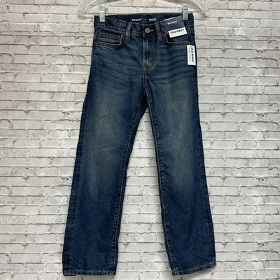 OLD NAVY Kids Jeans Boys Size 8 Straight Built-In Tough NEW NWT - Image 1 of 4