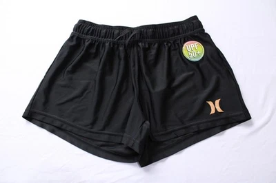 Pantalones cortos de natación Hurley para mujer con cordón elástico UPF 50 de secado rápido EH6 negros grandes Foto 1 de 4