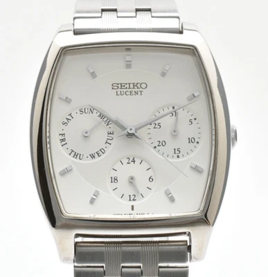 [Near MINT] Vintage SEIKO Lucent 5Y89-5A00 Quartz Unisex Watch From JAPAN - Image 1 of 4