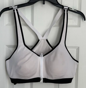 Victoria’s Secret Women’s On Point Knockout White Front Close Sports Bra 38C - Picture 1 of 2