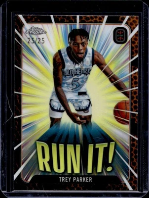 2023-24 Topps Chrome OTE Trey Parker Run It Orange Basketball Refractor #25/25 - Image 1 of 2