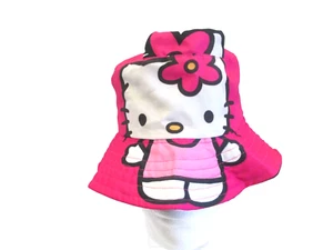 Hello Kitty Bucket Hat Youth Girls Red Colorful Cotton One Size Fits Most EUC - Picture 1 of 8