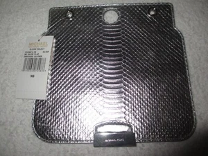 Michael Kors Sloan Select MD Shlder Flap Silver Embossed Leather - Picture 1 of 7