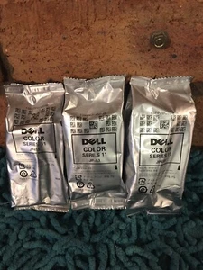 3 x Genuine Dell Series 11 JP453 High Capacity Colour Ink Cartridges - Picture 1 of 5