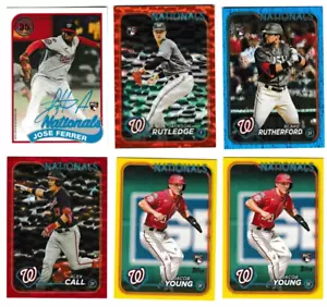 Lotto 2024 Topps Serie 2 Washington Nationals Auto RC Arancione Rosso Giallo Viola SP - Foto 1 di 1