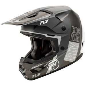 FLY MX HELMET 2025 KINETIC MATTE GREY BK ADULT SIZES MOTOCROSS ENDURO OFF ROAD - Picture 1 of 5