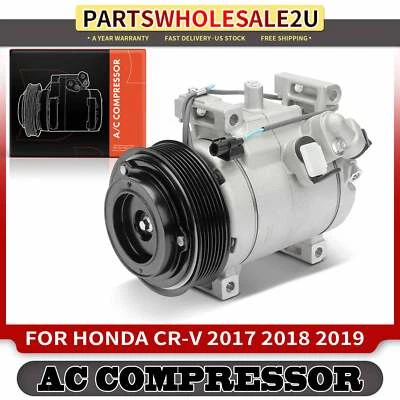 AC A/C Compressor with 7-Groove Pulley for Honda CR-V 2017-2019 2.4L 388105PHA01 - Image 1 of 4