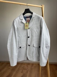 BNWT Baracuta Tenby Striped Summer Cotton Work Jacket Size UK 42 - Picture 1 of 16