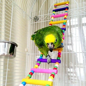 Vogel Papagei Spielzeug Leitern Schaukel Kauspielzeug hängendes Haustier Vogelkäfig Zubehör - Bild 1 von 26