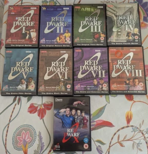 Red Dwarf Series 1-8 + Series X DVD Boxsets Complete Collector's Booklets BBC - Picture 1 of 13