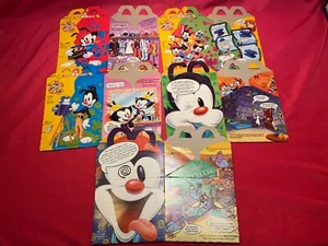 5 Stück Vintage McDonalds WB Animaniacs Happy Meal Boxen Neu unbenutzt - Bild 1 von 2