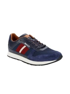 Bally Sprinter Men's 6238403 Blue Leather Suede Sneakers MSRP $500 - Picture 1 of 48