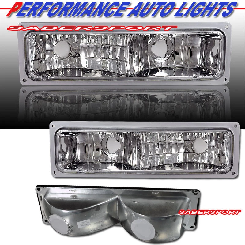 Set of Pair Clear Signal Bumper Lights for 1988-1999 GMC Chevy C/K Full Size - Image 1 of 1