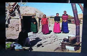Southwest - Navaho Indian women & Traditional Hogan - not posted - Picture 1 of 2
