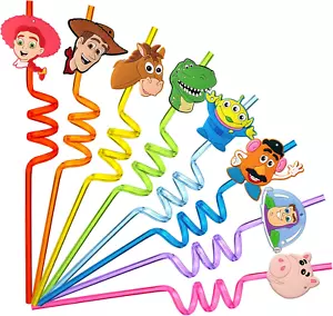 24Pcs Toy Inspired Story Birthday Party Supplies Reusable Drinking Straws 8 - Picture 1 of 1