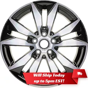 New Set of 4 18" Machine Black Alloy Wheels Rims for 2016-2024 Chevrolet Malibu - Picture 1 of 8